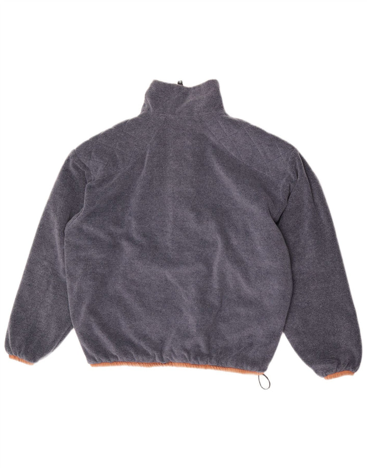 Jachetă reversibilă din lână supradimensionată pentru bărbați vintage, maro mică, din poliamidă