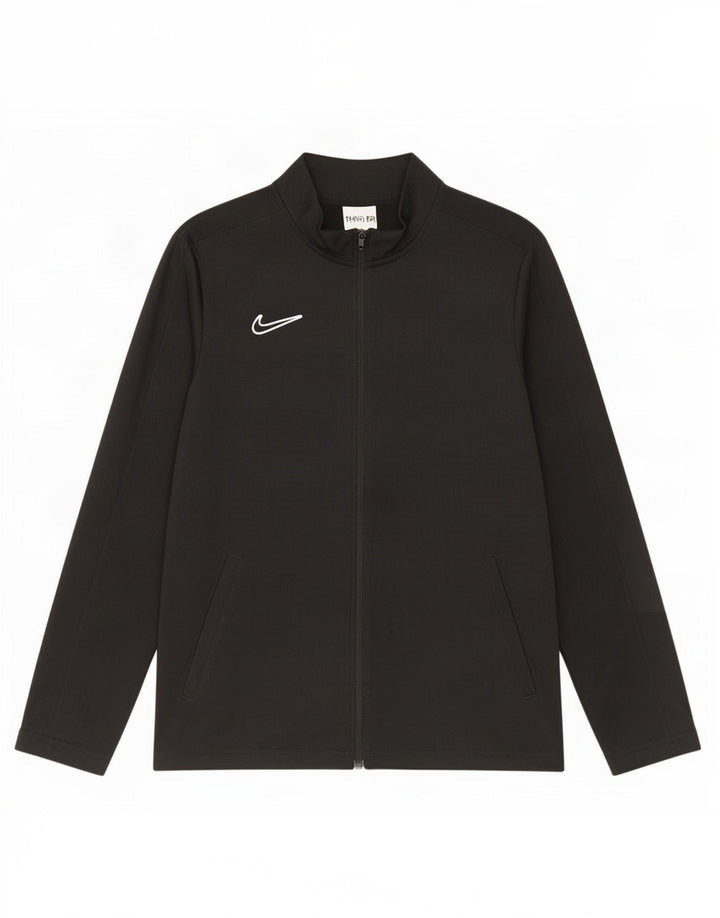 Jachetă de top pentru trening Nike Dri Fit pentru băieți 12-13 ani, mare, negru, poliester