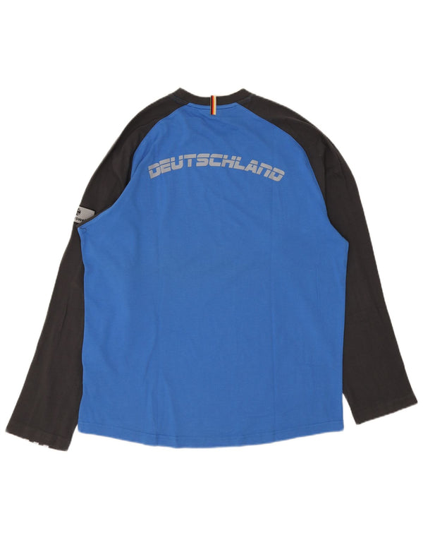 Adidas pentru bărbați Deutshland Graphic Top cu mânecă lungă UK 44/46 Large Blue