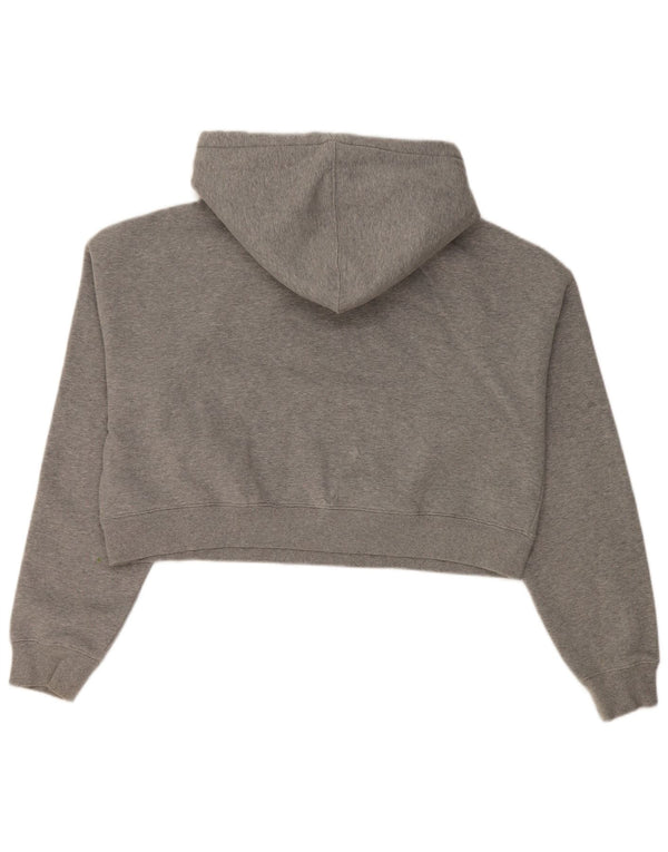 Pulover pentru femei Dickies Crop Hoodie UK 16 mare, gri bumbac cu pete