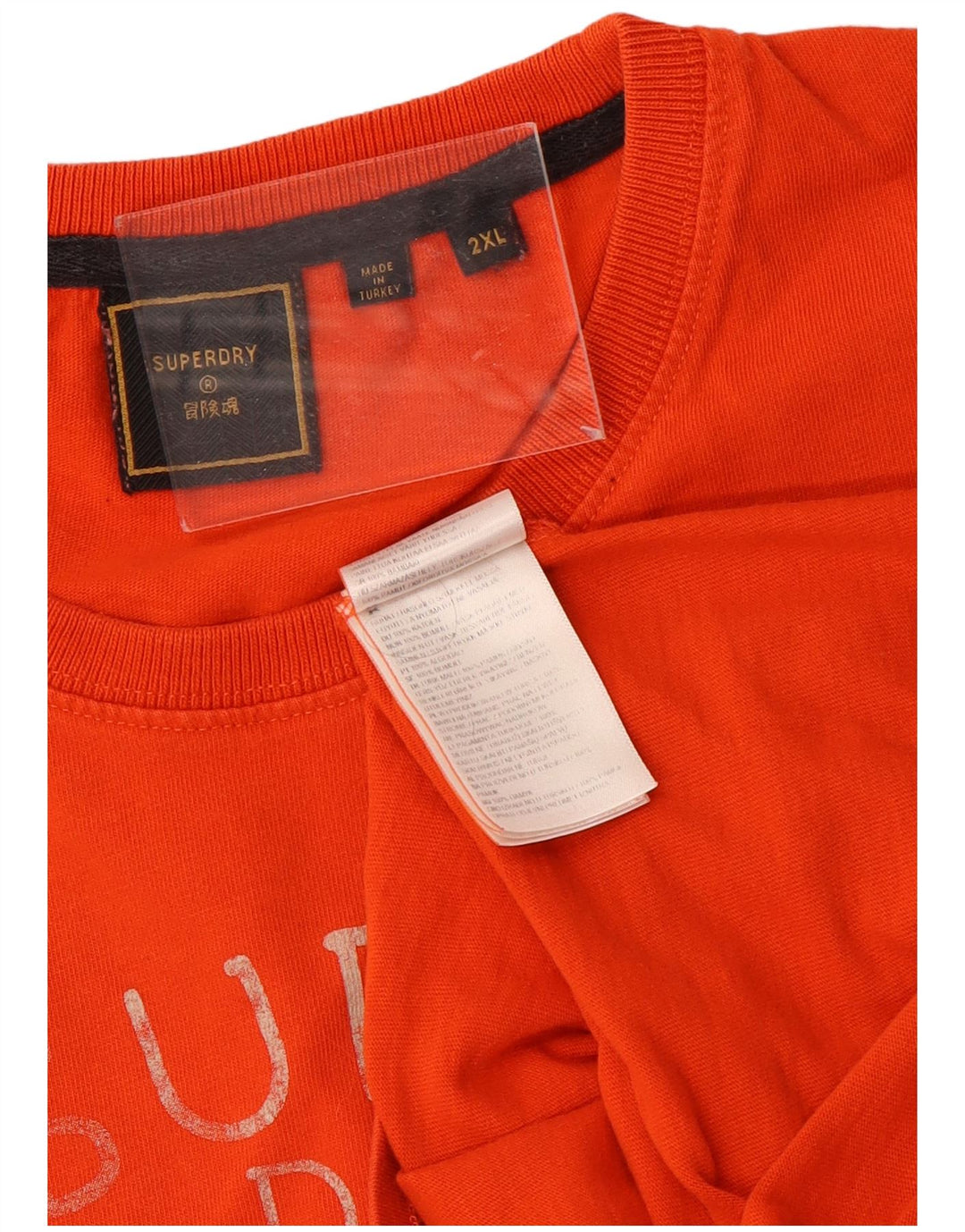 Tricou grafic pentru bărbați Superdry Top 2XL bumbac portocaliu