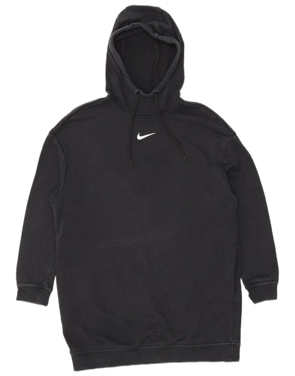 Rochie cu hanocă supradimensionată pentru femei Nike, UK 6 XS, bumbac negru