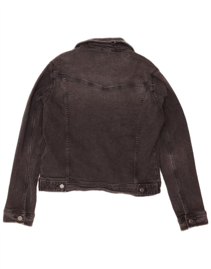 Jachetă de blugi pentru femei Zara UK 16 mare, negru, bumbac