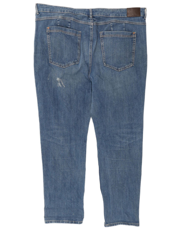 Blugi subțiri pentru femei Marks & Spencer UK 20 2XL W38 L27 albastru bumbac
