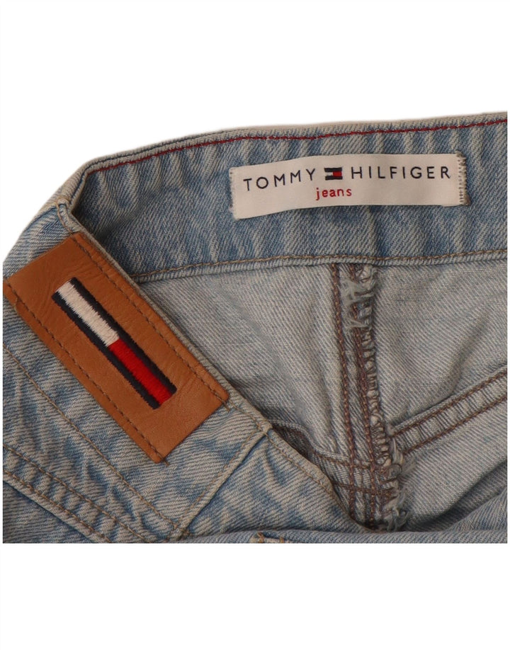 TOMMY HILFIGER Fusta de denim cu talie înaltă pentru femei US 10 mare W30 bumbac albastru