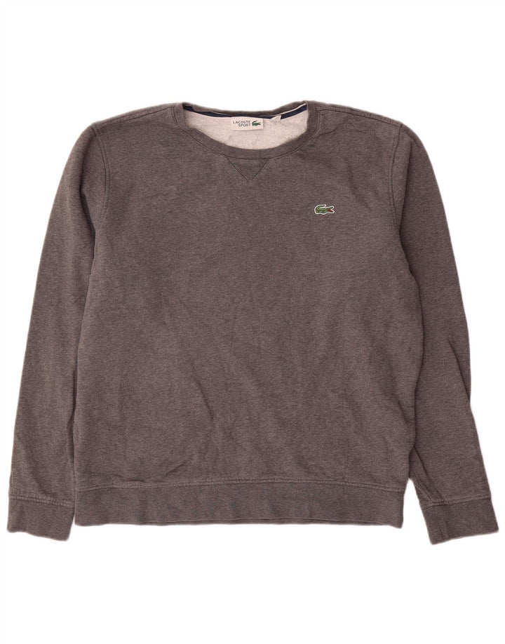 Pulover pentru bărbați Lacoste Pulover Mărimea 5 mare bumbac gri