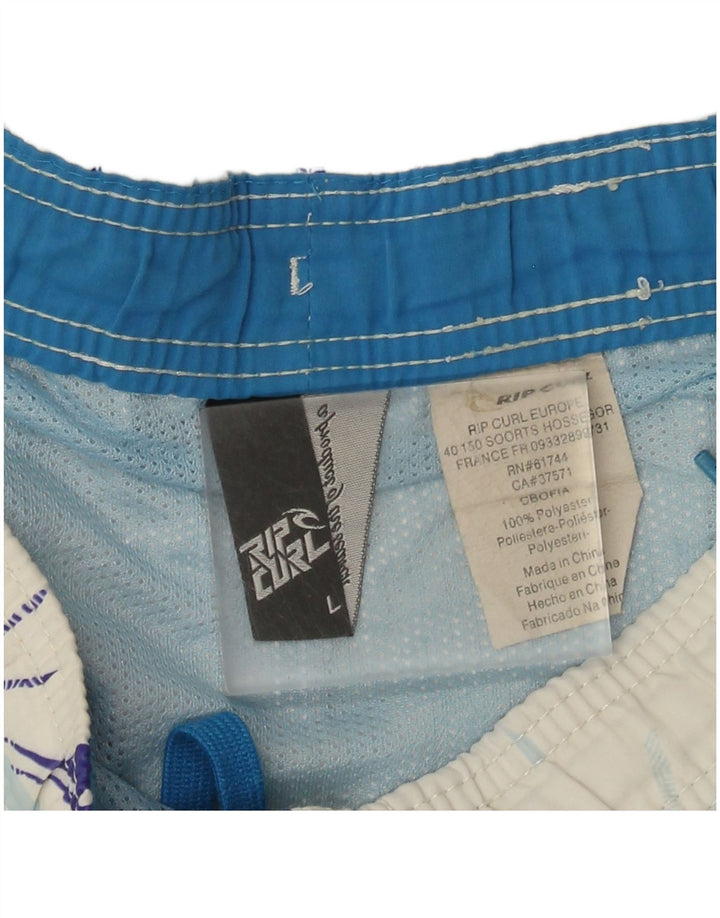 Pantaloni scurți de înot Rip Curl pentru bărbați, mari, albastru, cu flori din poliester
