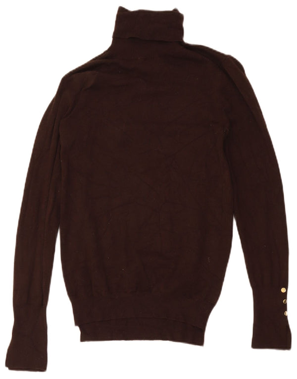 Pulover pentru femei cu gât rulat Zara UK 12, viscoză maro medie