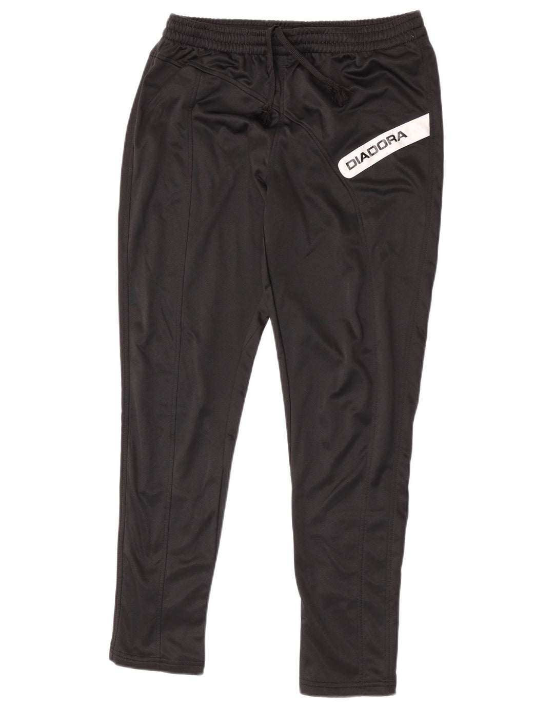 Pantaloni de trening grafic Diadora pentru bărbați, poliester negru mic