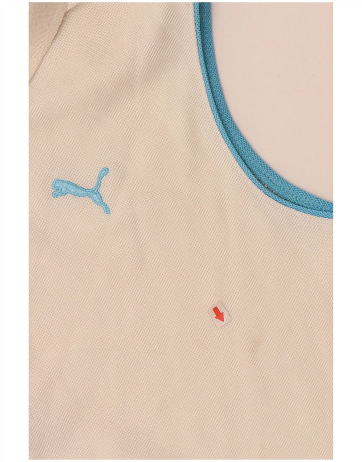 Tricou polo fără mâneci PUMA pentru femei UK 14 Medium Off White