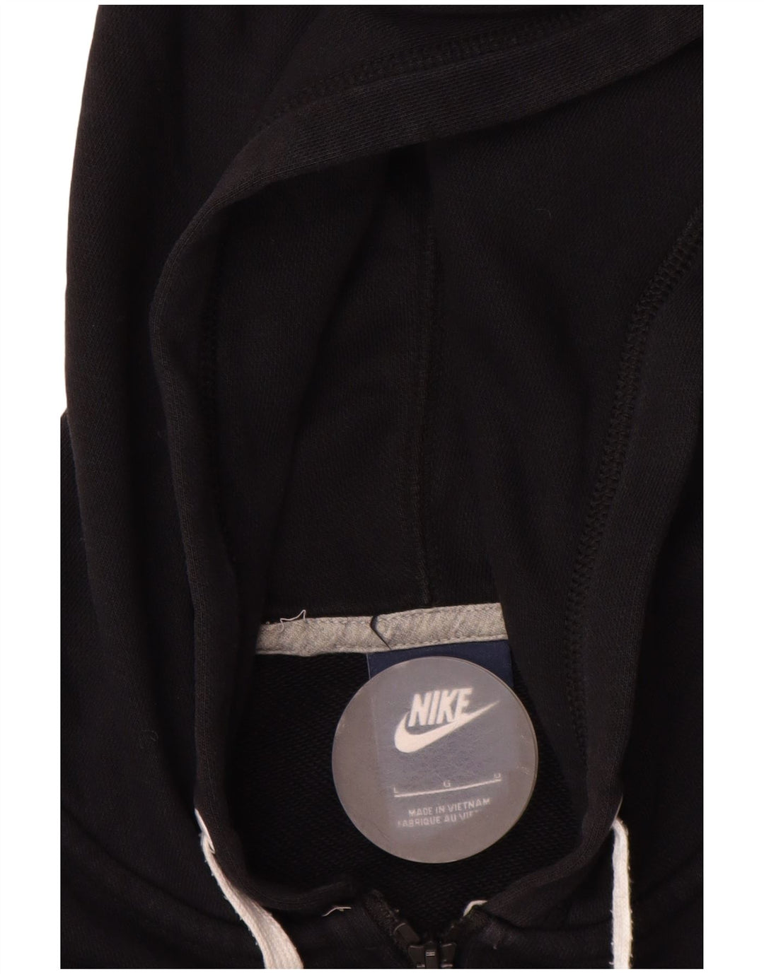 Pulover NIKE pentru femei cu fermoar, UK 16, mare, negru, bumbac