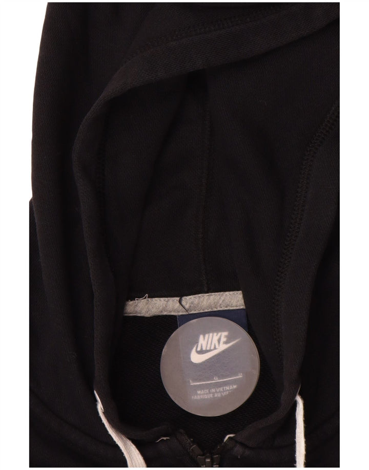 Pulover NIKE pentru femei cu fermoar, UK 16, mare, negru, bumbac