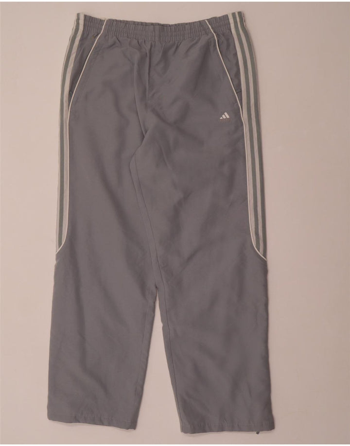 Pantaloni de trening Adidas pentru bărbați, mari, gri, poliester color bloc