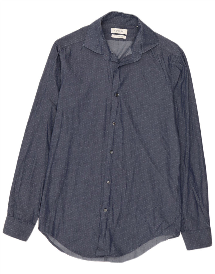 Cămașă pentru bărbați CALVIN KLEIN Slim Fit Medium Bleumarin cu pete