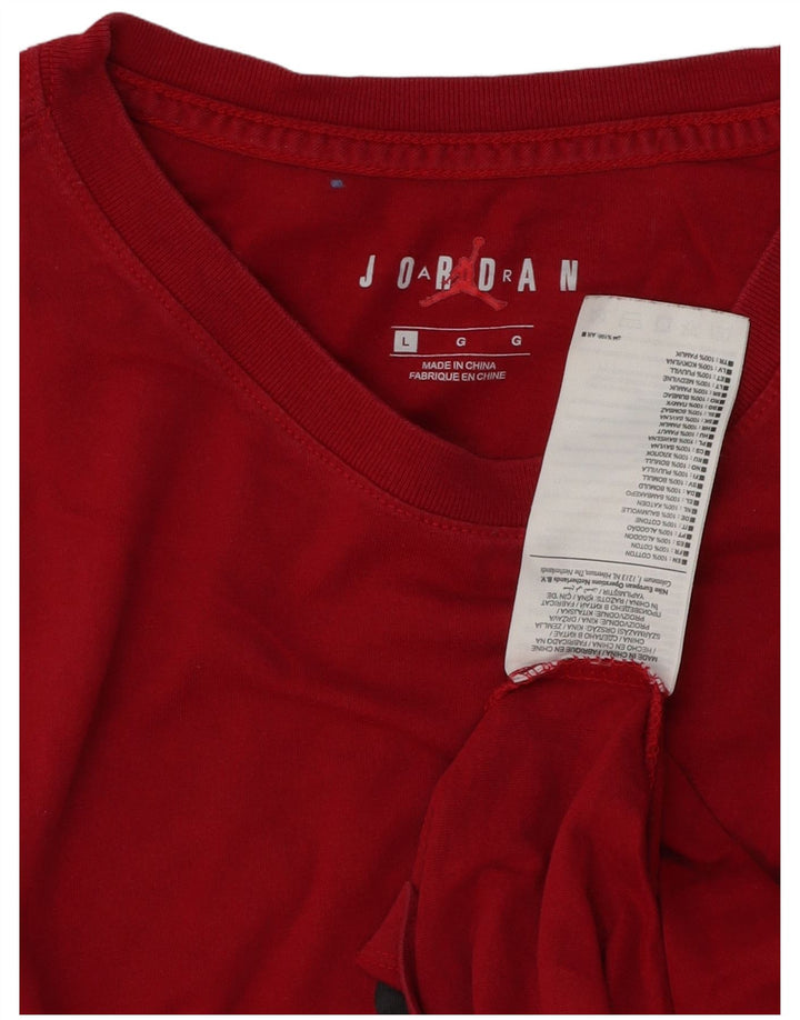 Tricou grafic Jordan pentru bărbați Top mare bumbac roșu
