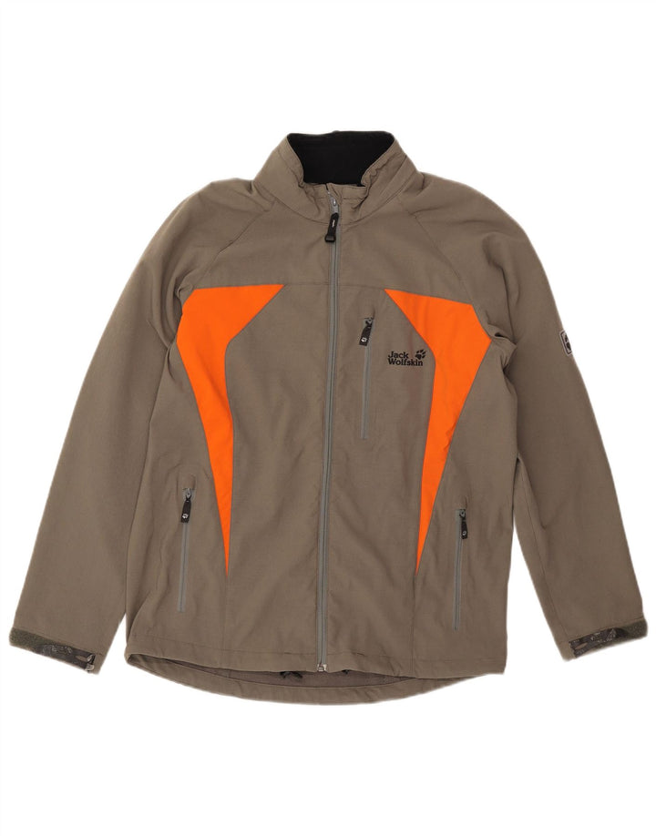 Jack Wolfskin Bomber Jacket pentru bărbați cu fermoar UK 34 Small Kaki Poliamidă