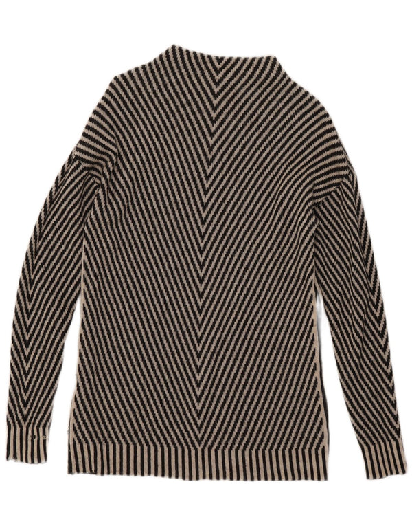 Karen Millen Pulover cu gât țestoasă pentru femei UK 14 Medium Negru Geometric
