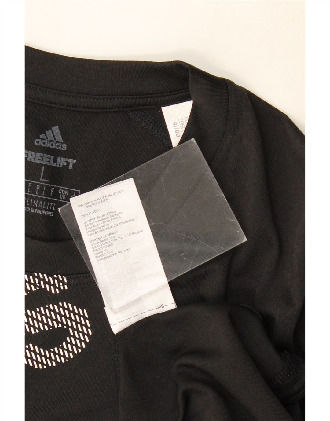 Tricou cu grafic Climalite ADIDAS pentru bărbați Top mare din poliester negru