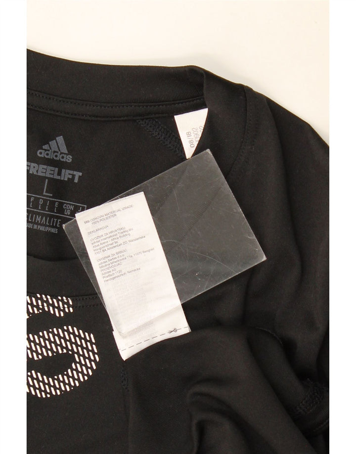 Tricou cu grafic Climalite ADIDAS pentru bărbați Top mare din poliester negru