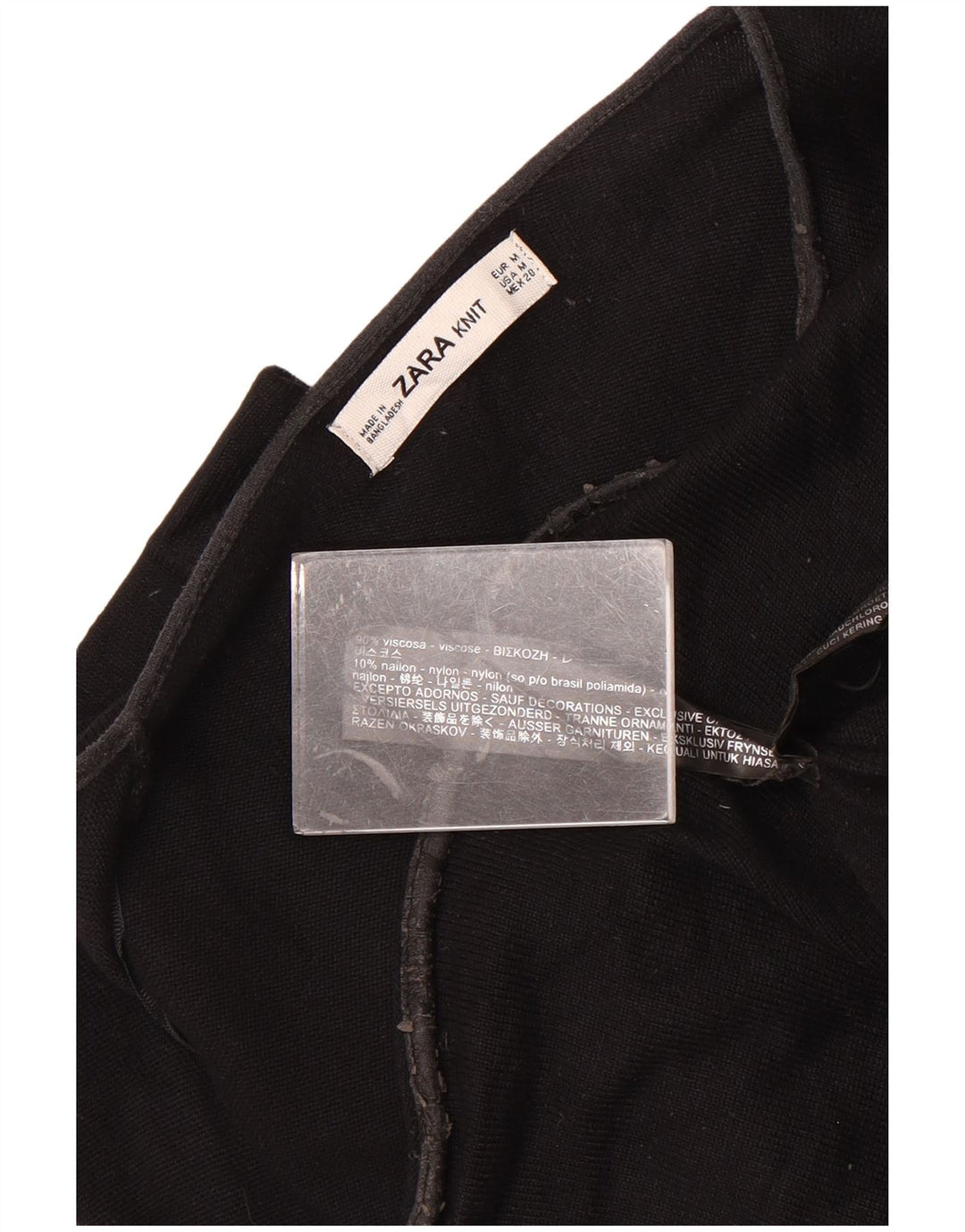 Pulover cardigan supradimensionat pentru femei Zara UK 14 Medium Black Viscose