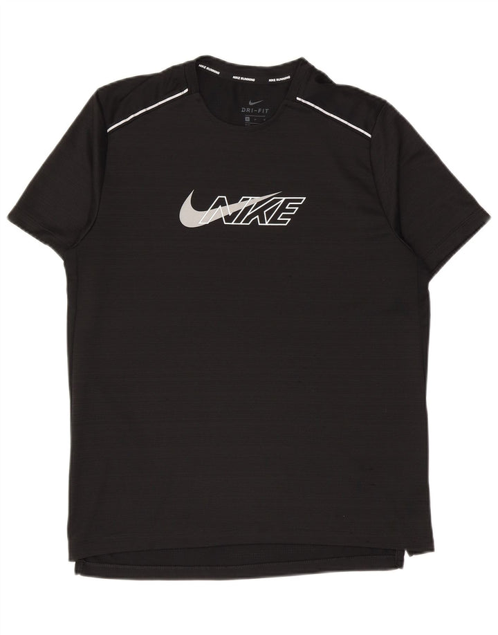 Tricou grafic Nike Dri Fit pentru bărbați Top Medium Negru Poliester