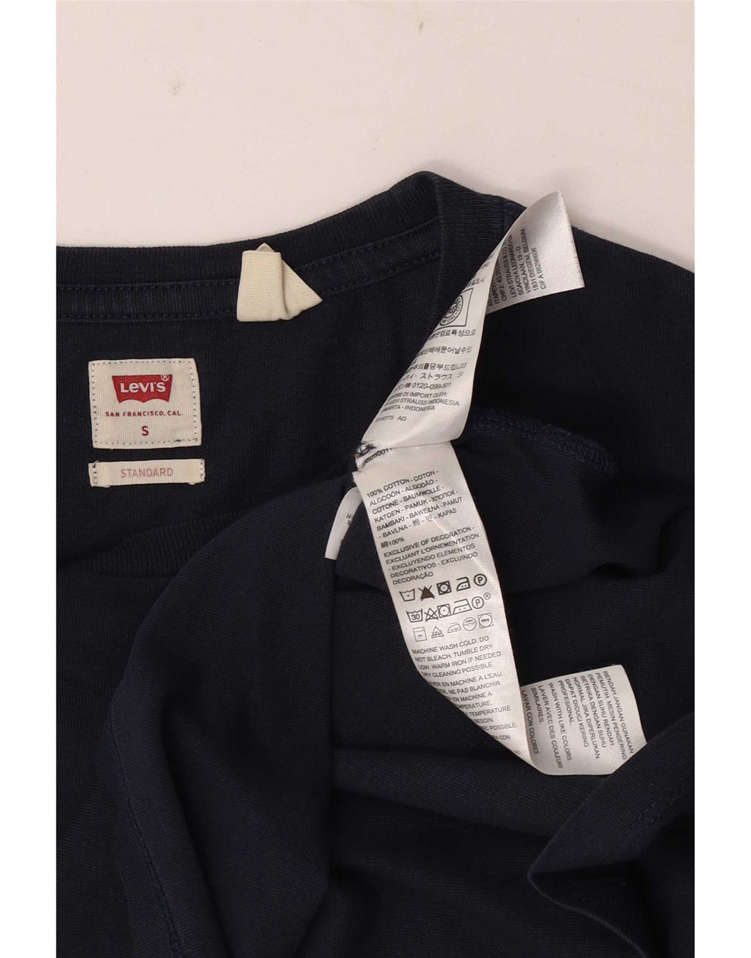 Tricou standard pentru bărbați Levi's Top mic din bumbac bleumarin