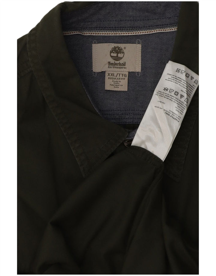 Cămașă Timberland Earthkeepers Regular Fit 2XL, bumbac verde