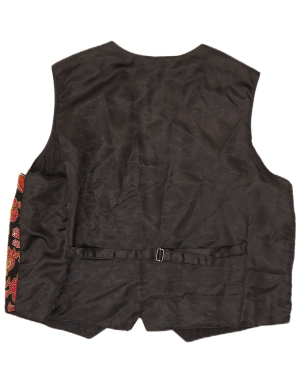 Vestă vintage pentru femei UK 18 XL Negru Floral
