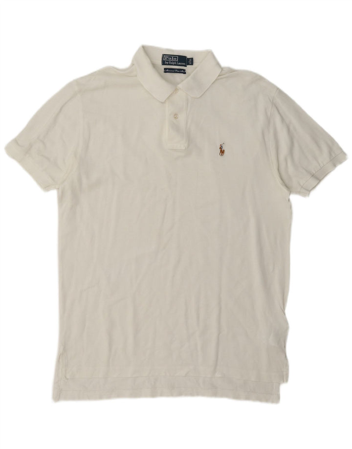 Cămașă Polo Ralph Lauren pentru bărbați, mare, alb, din bumbac