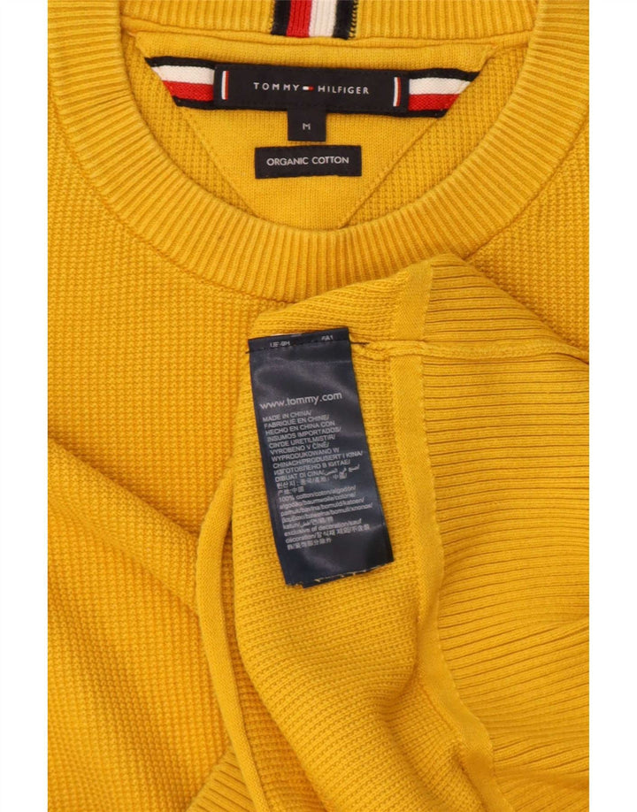 Pulover Tommy Hilfiger pentru bărbați, cu gât crew, bumbac galben mediu
