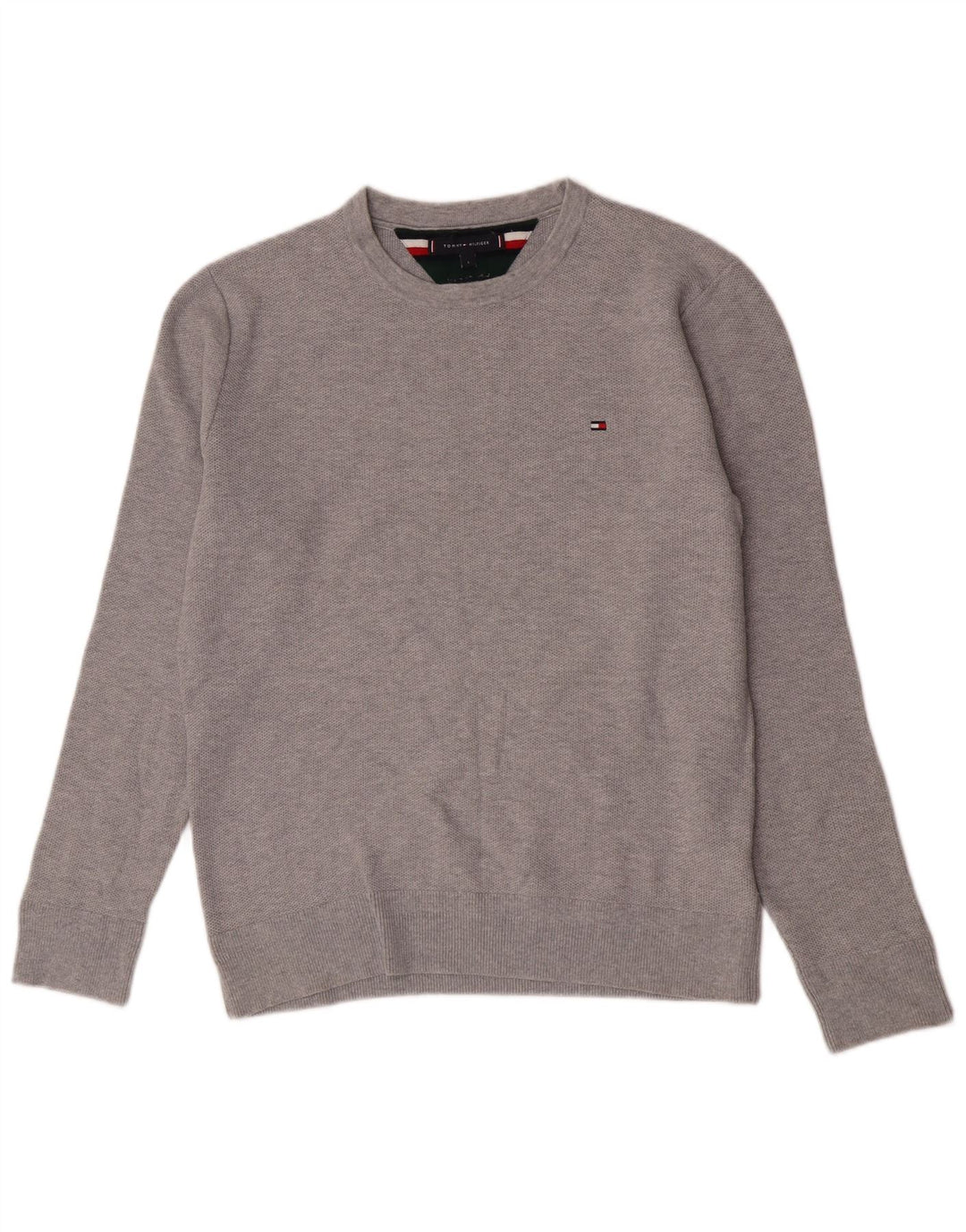 Pulover pentru bărbați Tommy Hilfiger, cu gât crew, bumbac mare, gri