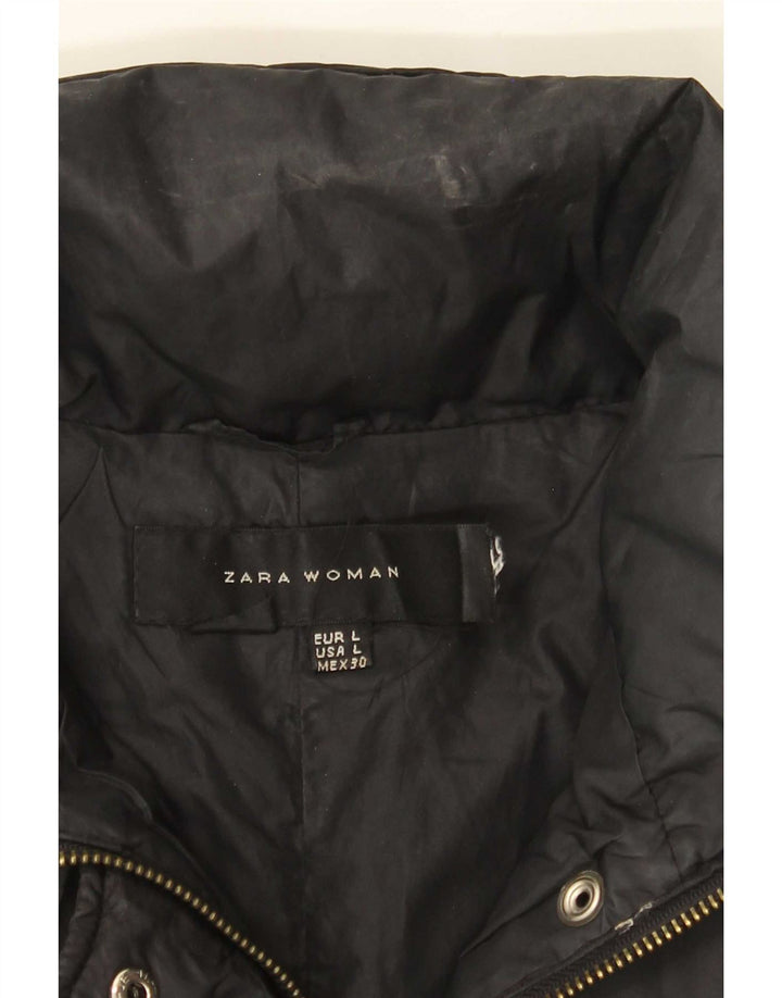 Jachetă căptușită pentru femei Zara UK 14 Large Black