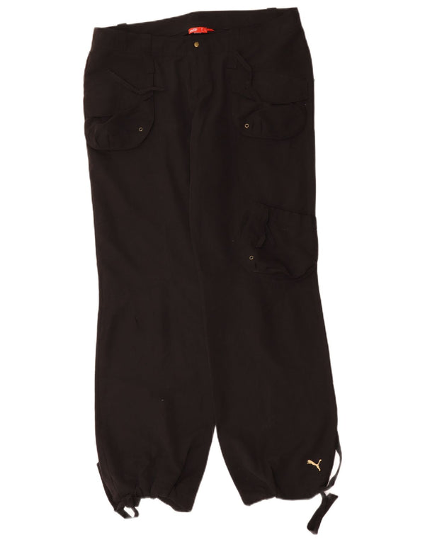 Pantaloni cargo Puma pentru femei de jogging UK 14 Large W36 L33 Negru