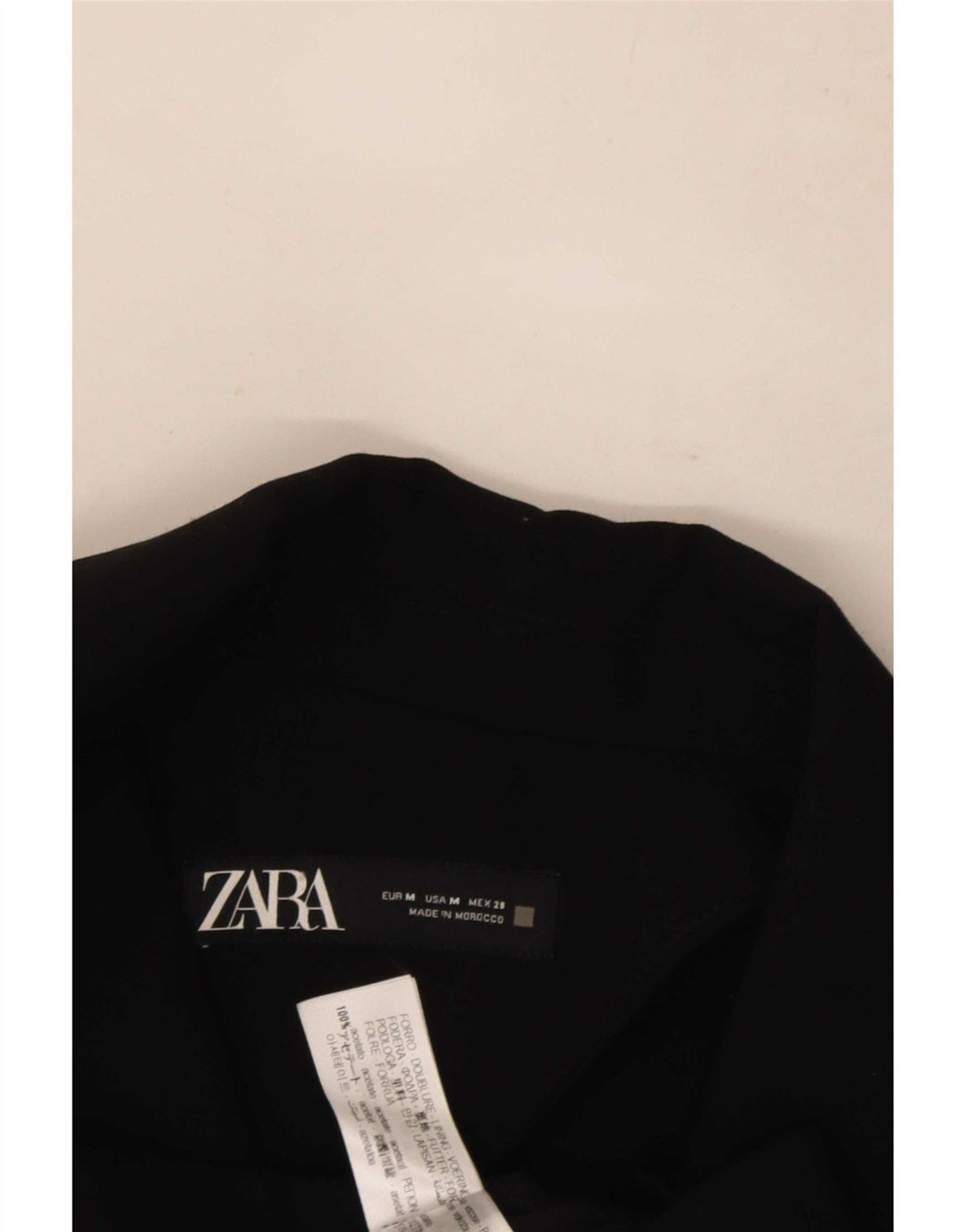 Jachetă Blazer Crop pentru Damă Zara UK 14 Medium Negru Acetat