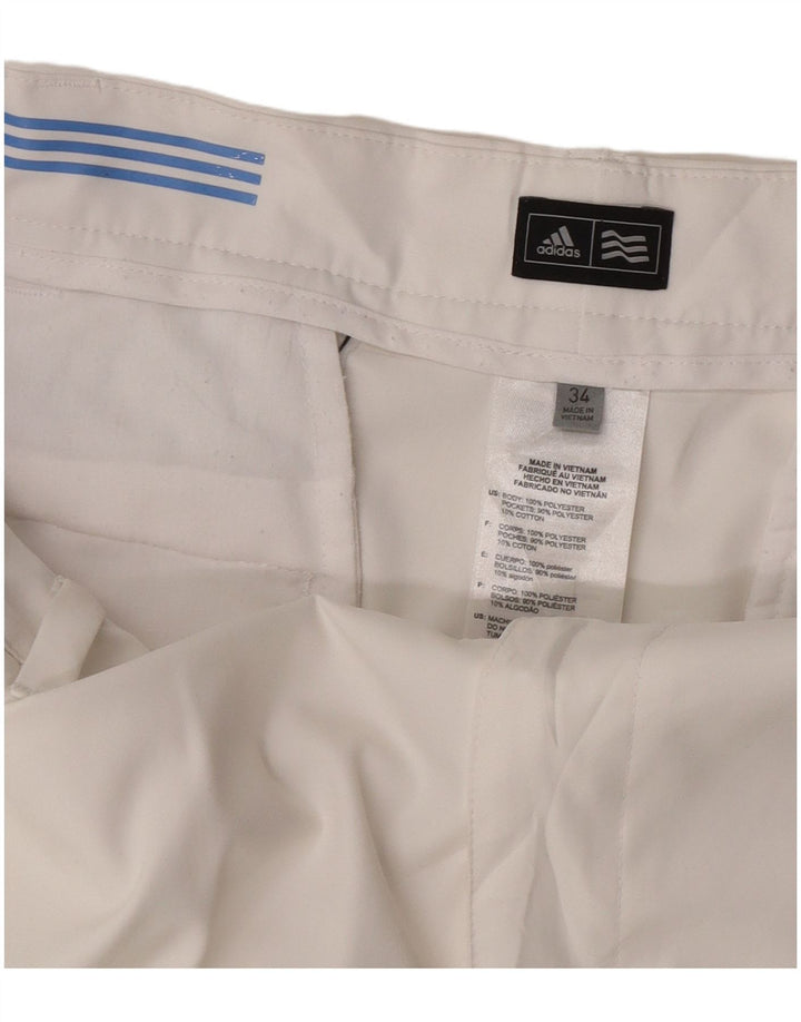 Pantaloni scurți chino pentru bărbați Adidas W34 Poliester alb mare