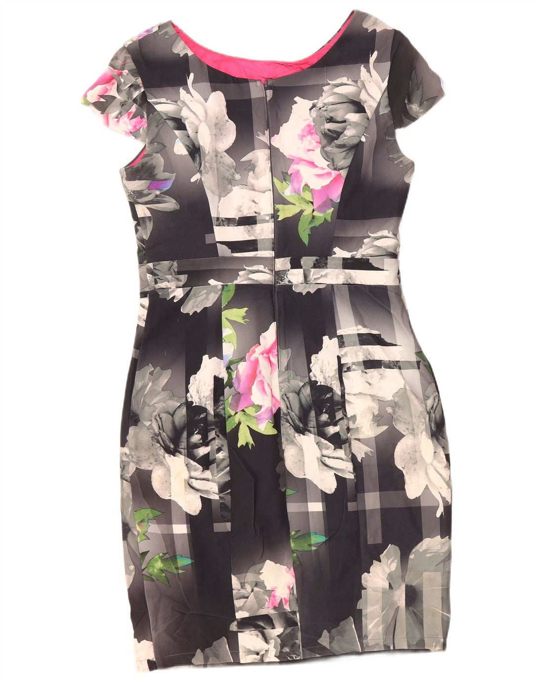 Rochie LIPSY pentru femei UK 14 Medium Gri Floral Poliester