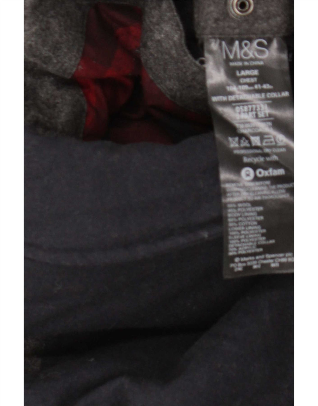 Jachetă căptușită pentru bărbați Marks & Spencer UK 41 mare, gri, lână color bloc