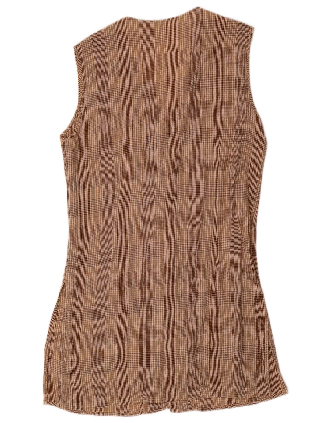 Set 2 piese pentru femei VINTAGE 4 nasturi UK 10 mic W28 maro Check Acetat