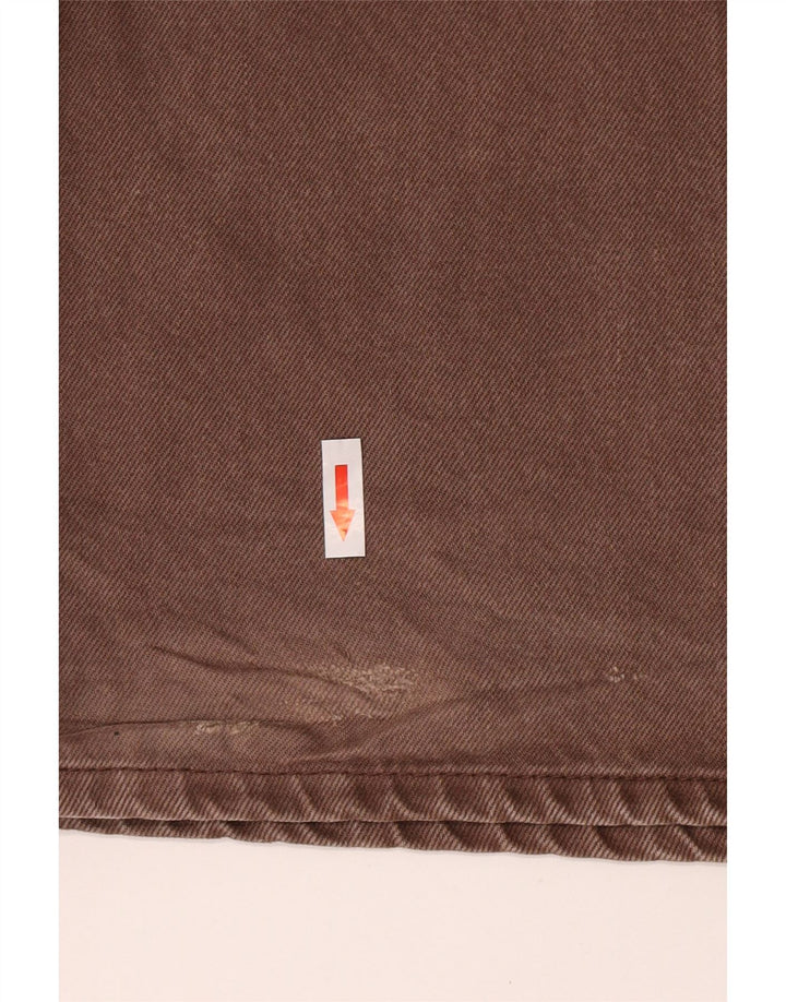 Blugi drepti pentru femei Zara L30 L33 bumbac maro