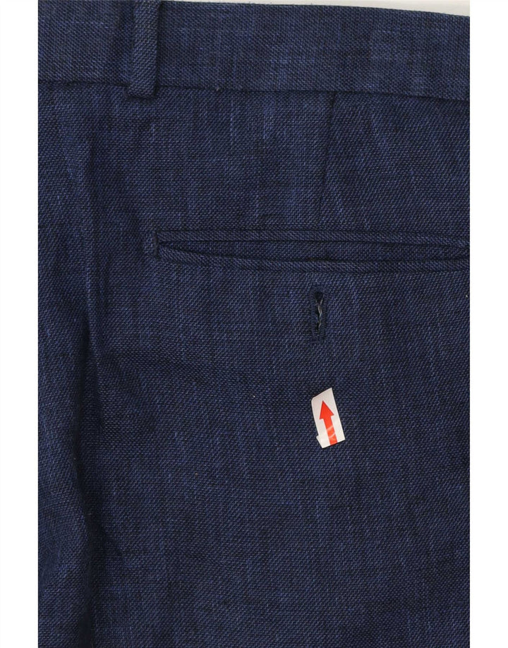 Pantaloni de costum pentru bărbați Marks & Spencer, croiți, L40 L29 Blue Classic