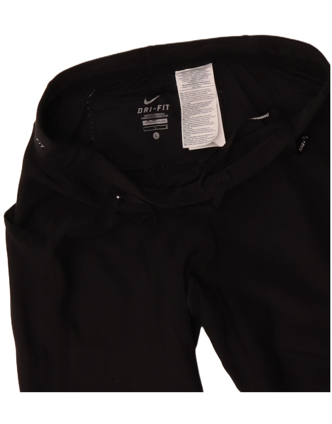 Pantaloni de trening NIKE Dri Fit Capri pentru femei UK 14 Poliester negru mare