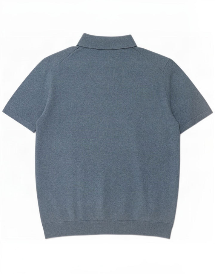 Tricou polo pentru bărbați Marks & Spencer, bumbac cu dungi albastre mari