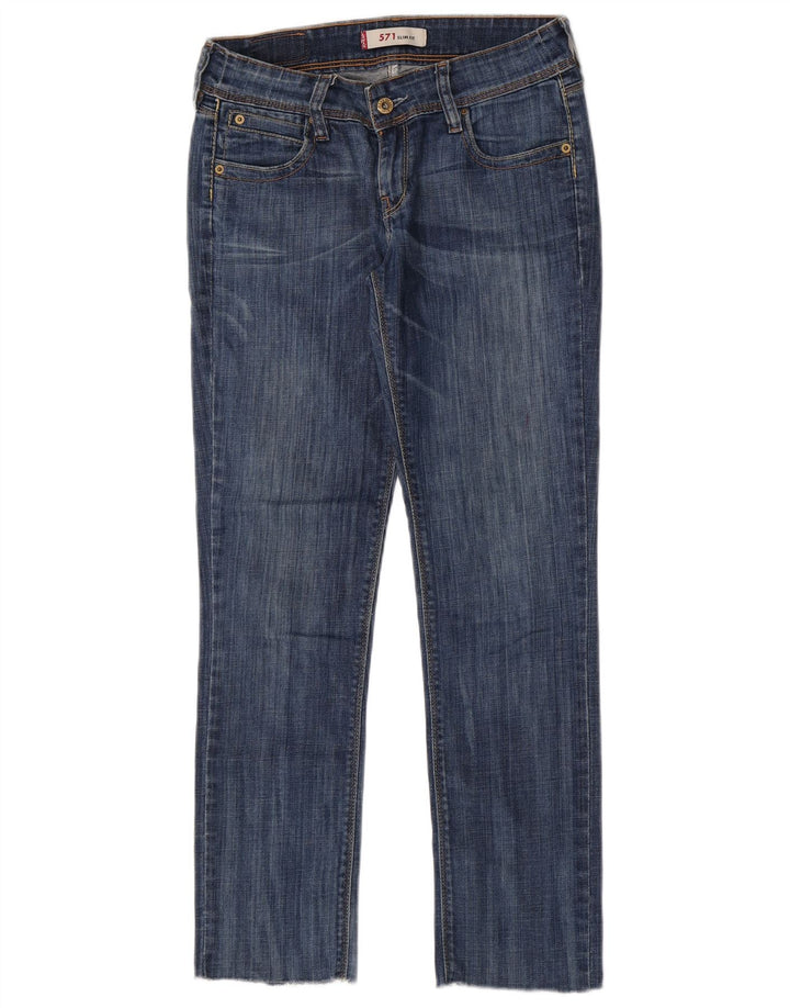 Blugi Levi's 571 Slim pentru femei W30 L28 Bumbac albastru