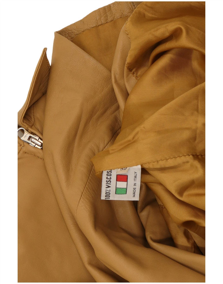 Jachetă de piele pentru femei VINTAGE IT 52 2XL piele bej