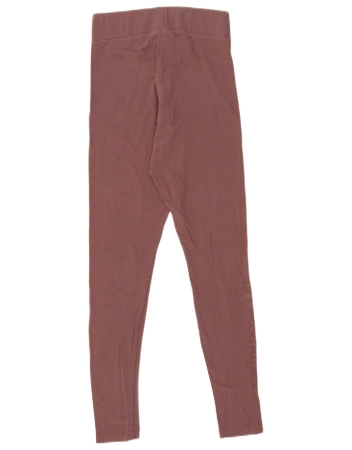 Leggings pentru femei Adidas UK 10 mic maro bumbac