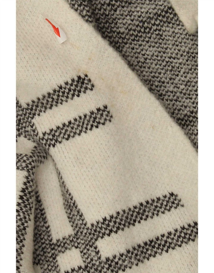 Pulover cardigan cu paragate pentru femei Marks & Spencer UK 16, cu carouri albe mari