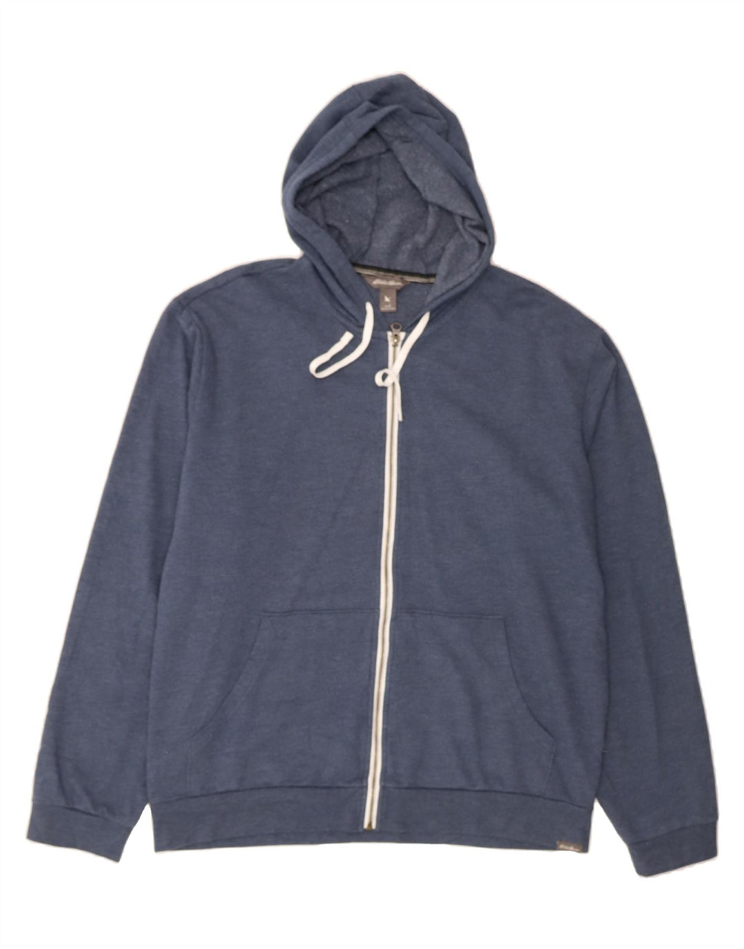 EDDIE BAUER Mens Zip Hoodie Sweater Large Navy Blue Polyester Vintage Eddie Bauer and Second-Hand Eddie Bauer from Messina Hembry 