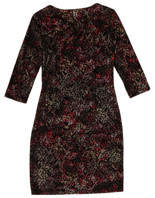 Rochie vintage pentru femei cu mâneci 3/4, UK 10, multicoloră, florală