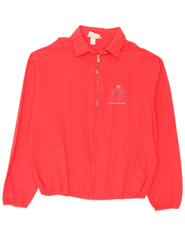 Bomber vintage pentru bărbați UK 42 XL bumbac roșu