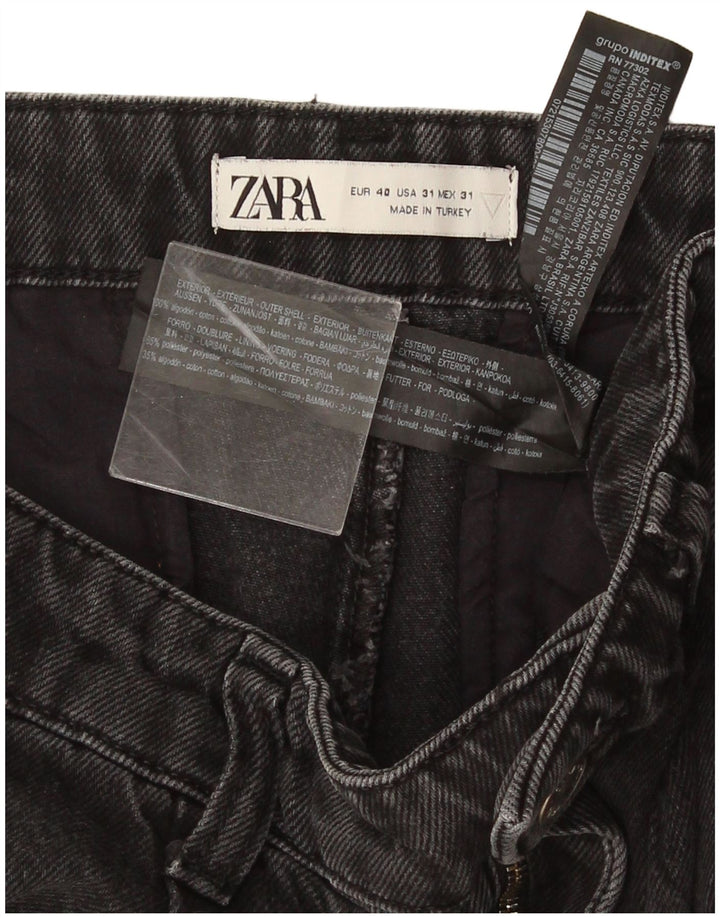 Blugi slim tăiați pentru bărbați Zara EU 40 Medium L31 L27 Bumbac negru